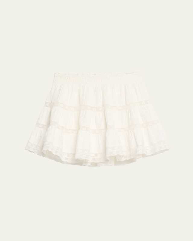 Viro Lace-Trim Mini Skirt